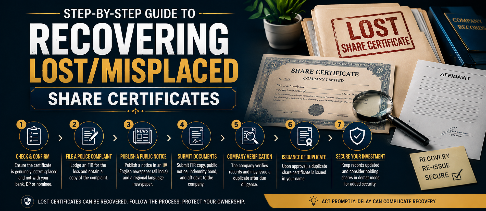 Step-by-Step Guide to Recovering Lost/Misplaced Share Certificates