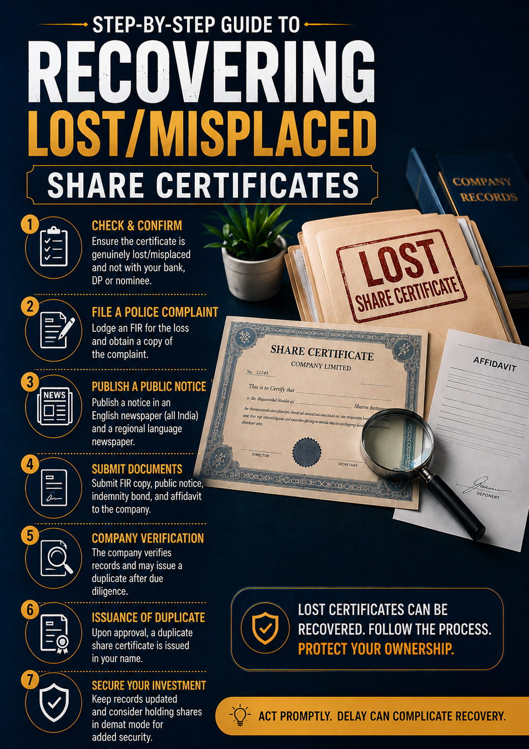 Step-by-Step Guide to Recovering Lost/Misplaced Share Certificates